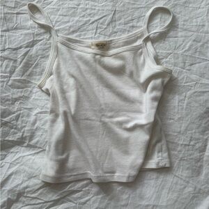 Brandy Melville Cream Fitted Camisole Top